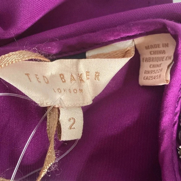 TED BAKER Jadore Purple Beaded Dress - Picture 5 of 8